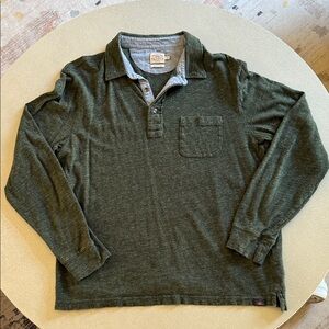 Faherty Organic Cotton Shirt in Olive Green
